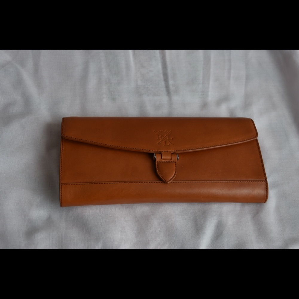Polo Ralph Lauren Leather Clutch Bag with mirror